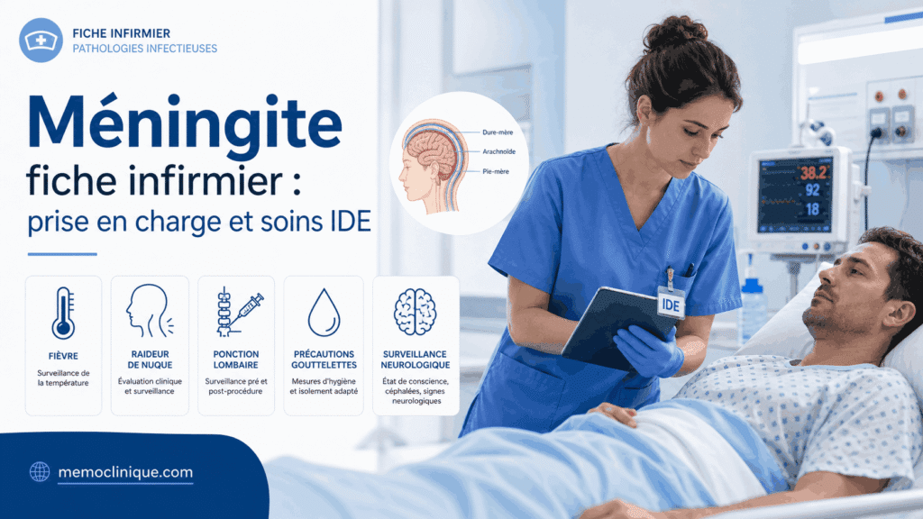 méningite fiche infirmier prise en charge IDE