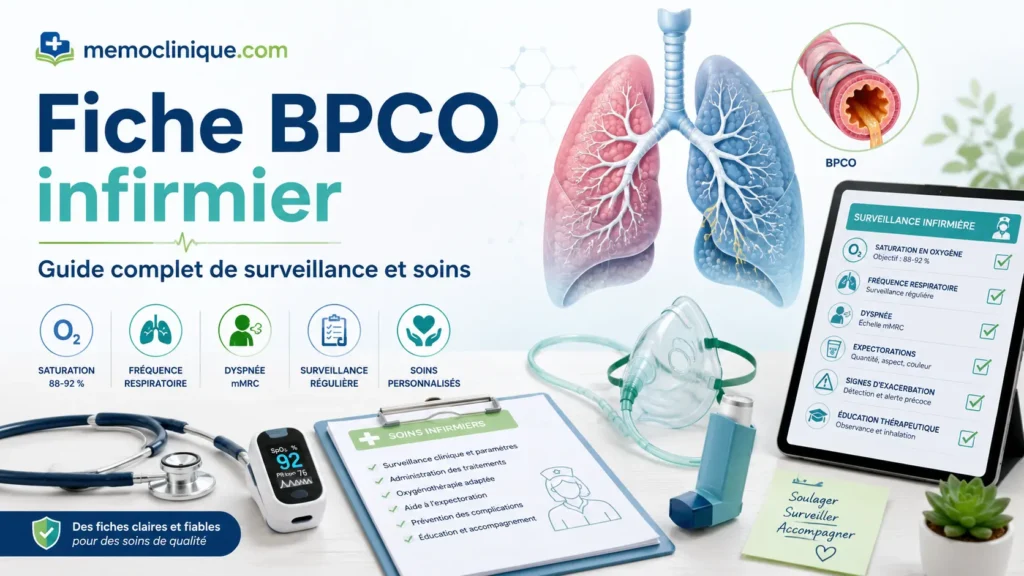 Fiche BPCO infirmier guide complet de surveillance et soins