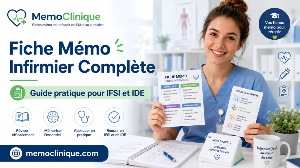 Fiche Mémo Infirmier Complète Guide Pratique pour IFSI et IDE