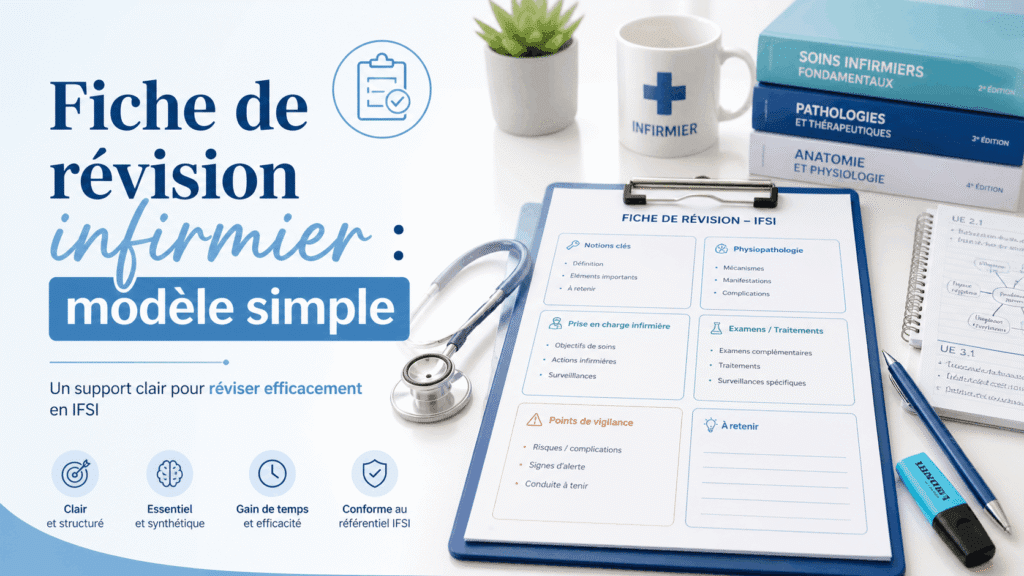 fiche de révision infirmier modèle simple pour étudiants IFSI