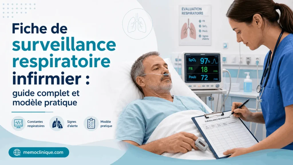 fiche de surveillance respiratoire infirmier avec paramètres respiratoires