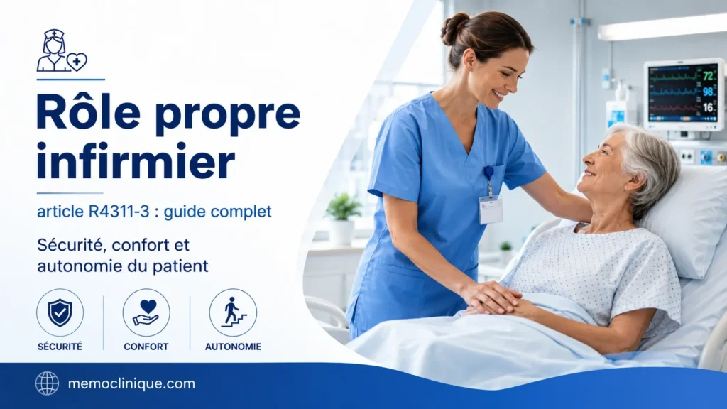 rôle propre infirmier article R4311-3 avec dossier de soins et surveillance clinique