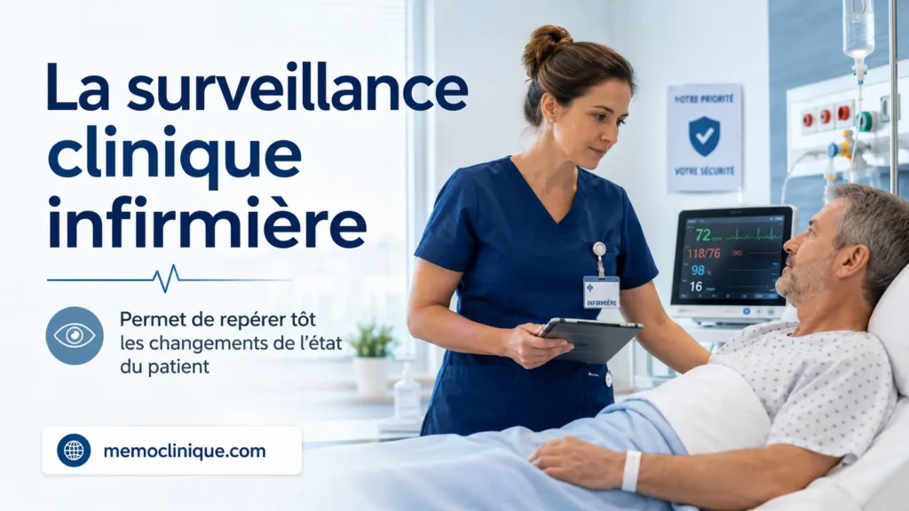 surveillance clinique infirmière avec constantes vitales et observation du patient