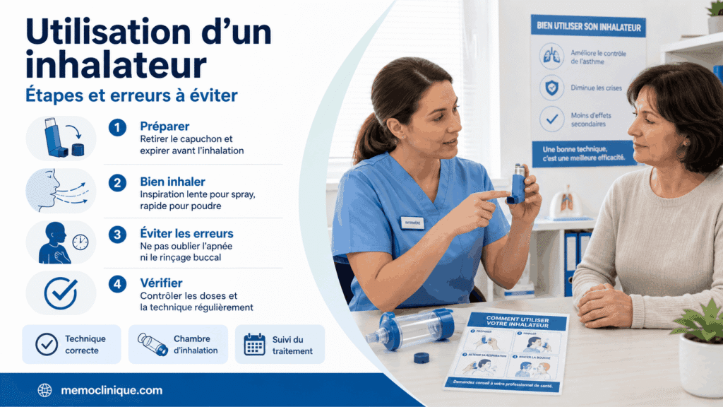 utilisation d’un inhalateur étapes et erreurs à éviter