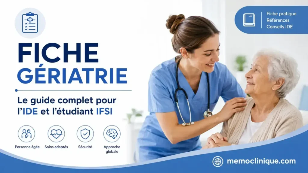 Fiche gériatrie infirmier : le guide complet pour l'IDE et l'étudiant IFSI
